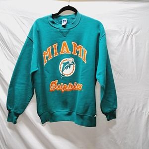 Vtg Miami Dolphins Russell Athletic Crewneck Sweatshirt Large Nfl USA